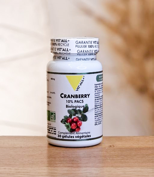 CRANBERRY (Canneberge) BIO 400mg 30gel VIT'ALL PLUS