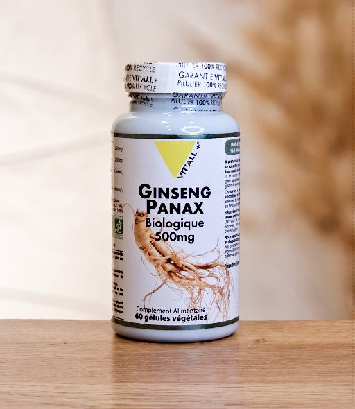 GINSENG PANAX BIO 500mg 60gel VIT'ALL PLUS