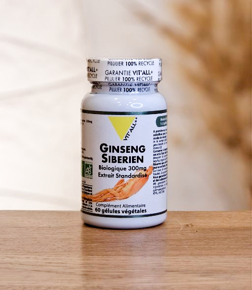 GINSENG SIBERIEN (Eleutherocoque) BIO 300mg Extra VIT'ALL PLUS