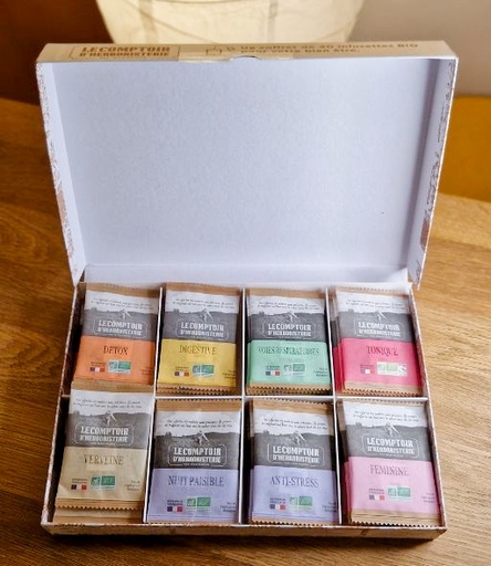 [12271] Coffret Dégustation 40 Infusions LE COMPTOIR D'HERBORISTERIE