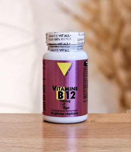 [B12VEGAN] Vitamine B12 forme active 1000µg - certifiée VEGAN VIT'ALL PLUS